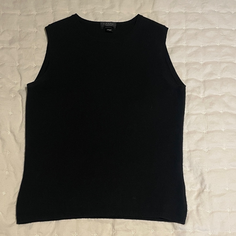 Forte Cashmere Classic Black Sweater